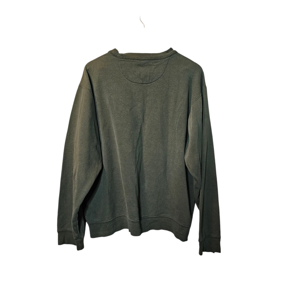 Vintage Eddie Bauer Crewneck Sweatshirt - Olive Green - Printed Text Logo - Picture 5 of 5